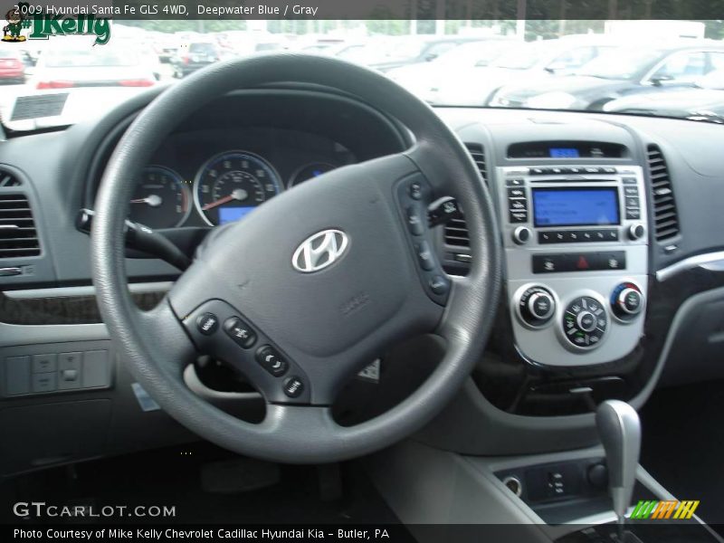 Deepwater Blue / Gray 2009 Hyundai Santa Fe GLS 4WD