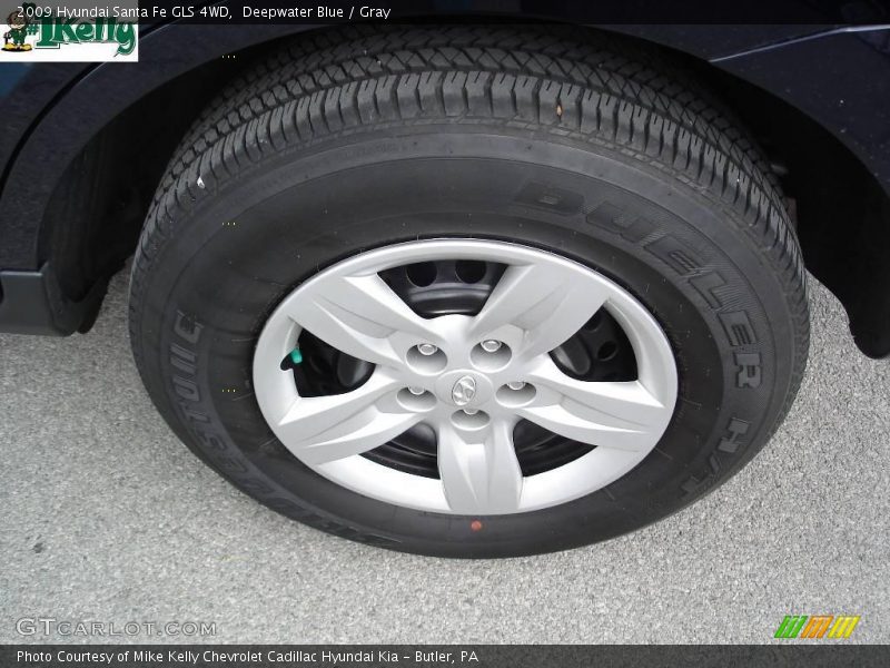 Deepwater Blue / Gray 2009 Hyundai Santa Fe GLS 4WD