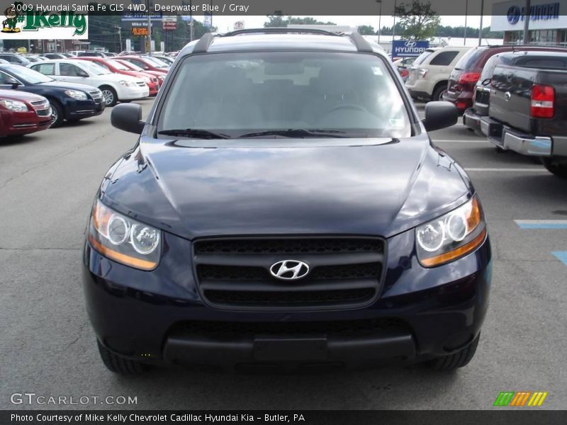 Deepwater Blue / Gray 2009 Hyundai Santa Fe GLS 4WD
