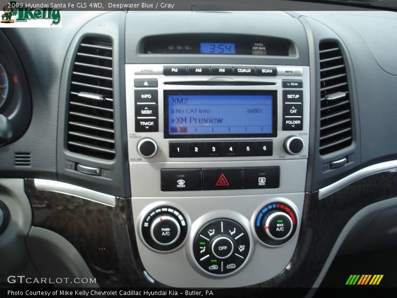 Deepwater Blue / Gray 2009 Hyundai Santa Fe GLS 4WD