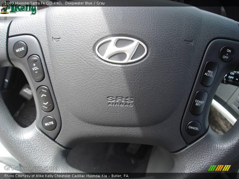 Deepwater Blue / Gray 2009 Hyundai Santa Fe GLS 4WD