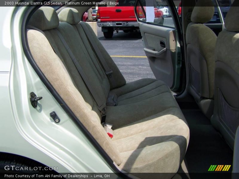 Platinum Green Metallic / Beige 2003 Hyundai Elantra GLS Sedan