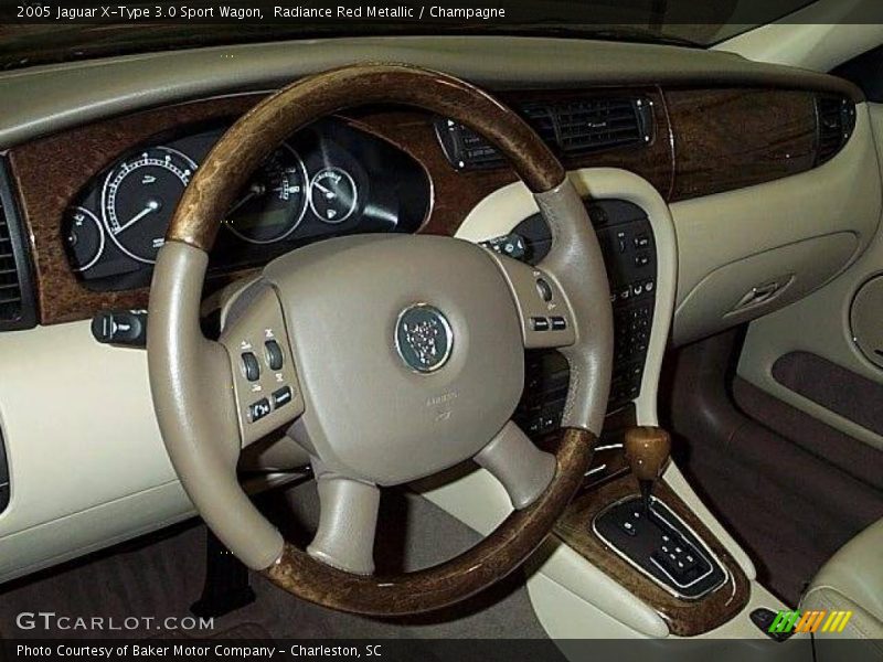 Radiance Red Metallic / Champagne 2005 Jaguar X-Type 3.0 Sport Wagon