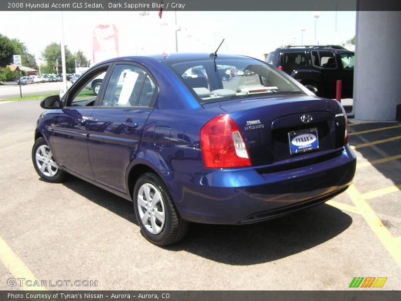 Dark Sapphire Blue / Gray 2008 Hyundai Accent GLS Sedan