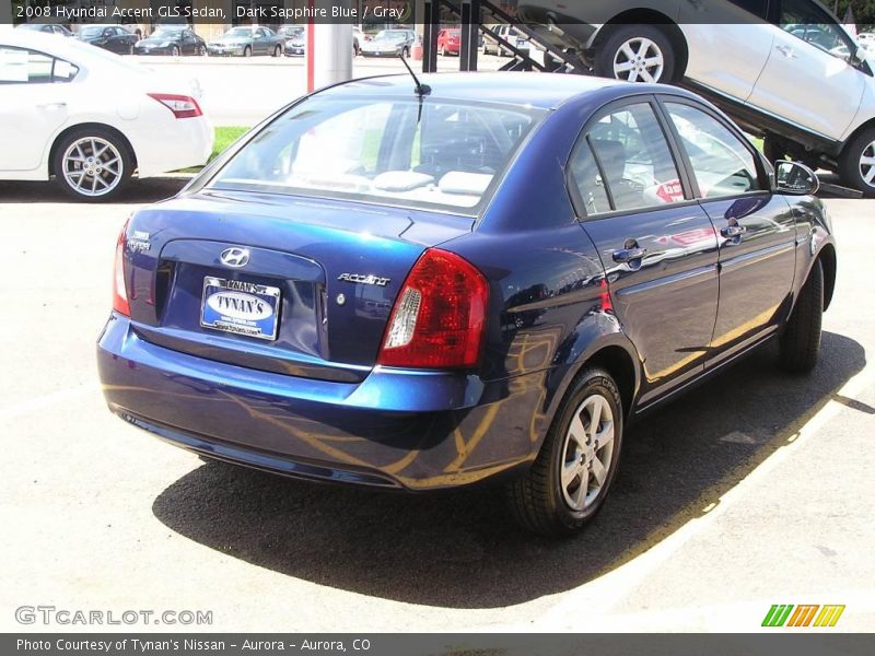 Dark Sapphire Blue / Gray 2008 Hyundai Accent GLS Sedan