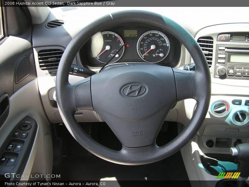 Dark Sapphire Blue / Gray 2008 Hyundai Accent GLS Sedan