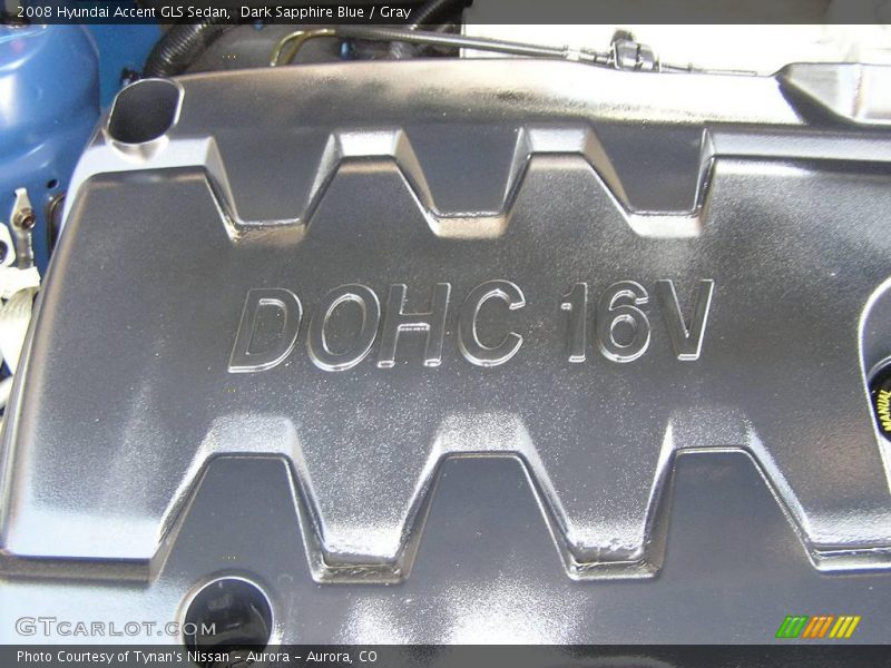 Dark Sapphire Blue / Gray 2008 Hyundai Accent GLS Sedan