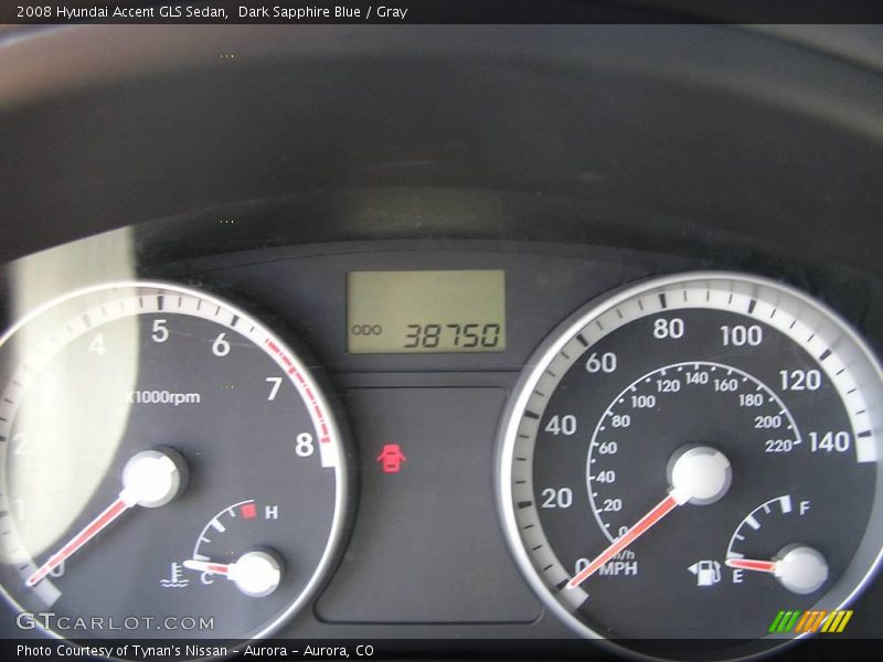 Dark Sapphire Blue / Gray 2008 Hyundai Accent GLS Sedan