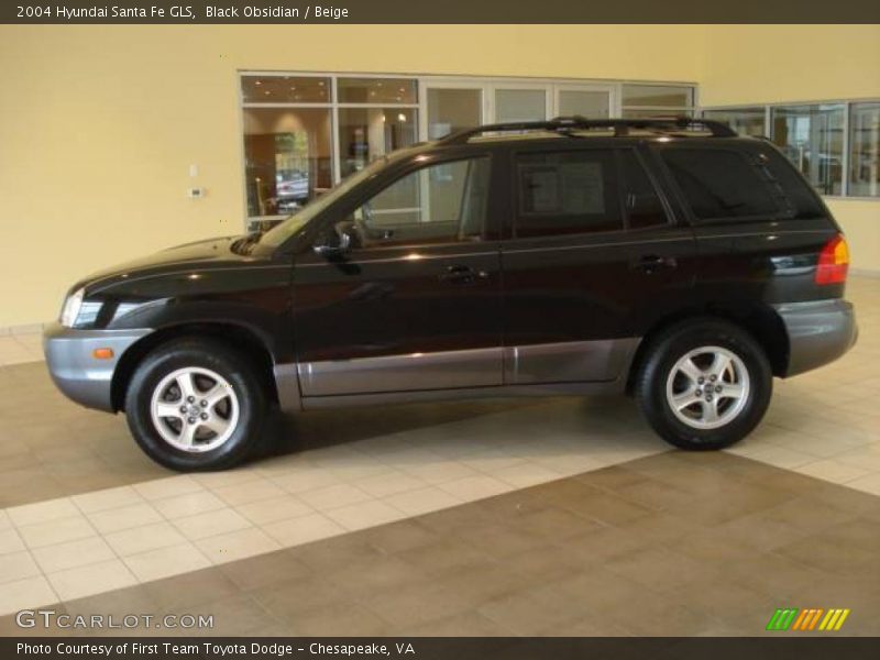 Black Obsidian / Beige 2004 Hyundai Santa Fe GLS
