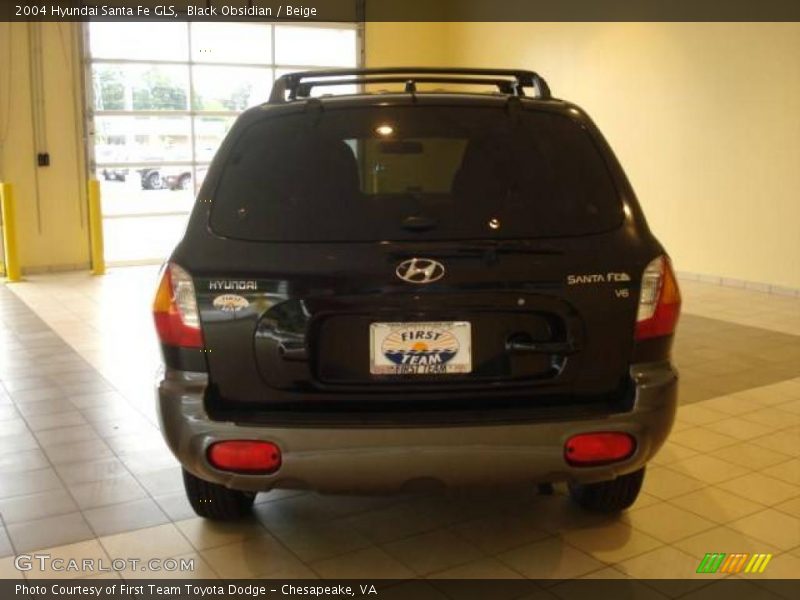 Black Obsidian / Beige 2004 Hyundai Santa Fe GLS