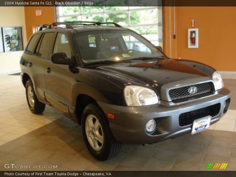 Black Obsidian / Beige 2004 Hyundai Santa Fe GLS