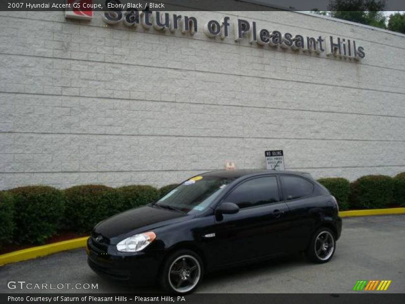 Ebony Black / Black 2007 Hyundai Accent GS Coupe