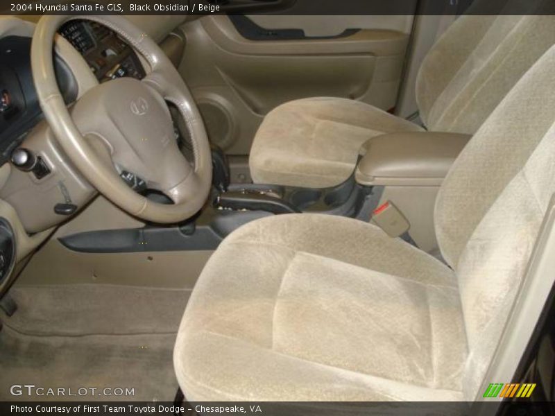Black Obsidian / Beige 2004 Hyundai Santa Fe GLS