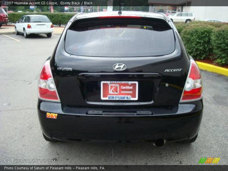 Ebony Black / Black 2007 Hyundai Accent GS Coupe