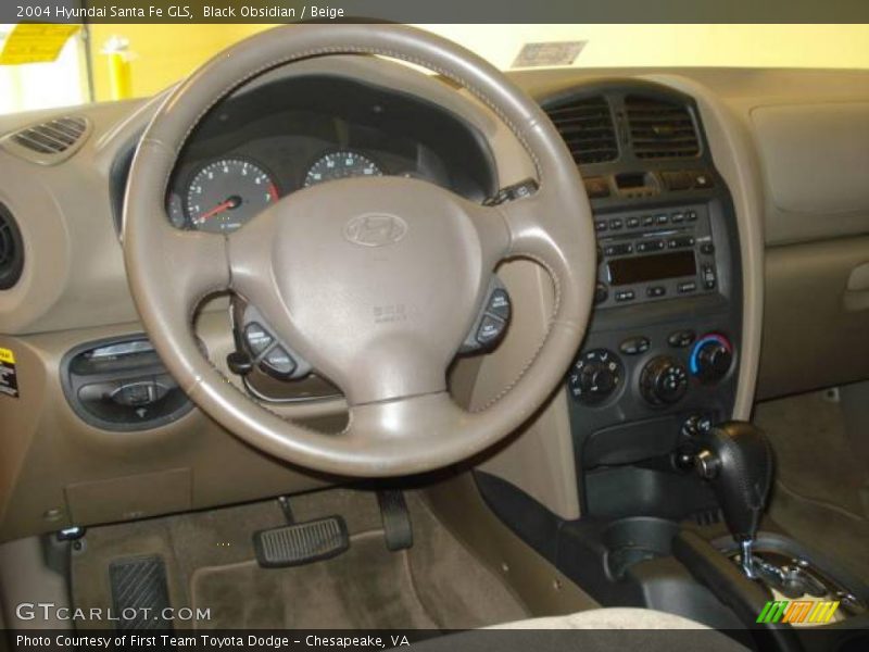 Black Obsidian / Beige 2004 Hyundai Santa Fe GLS