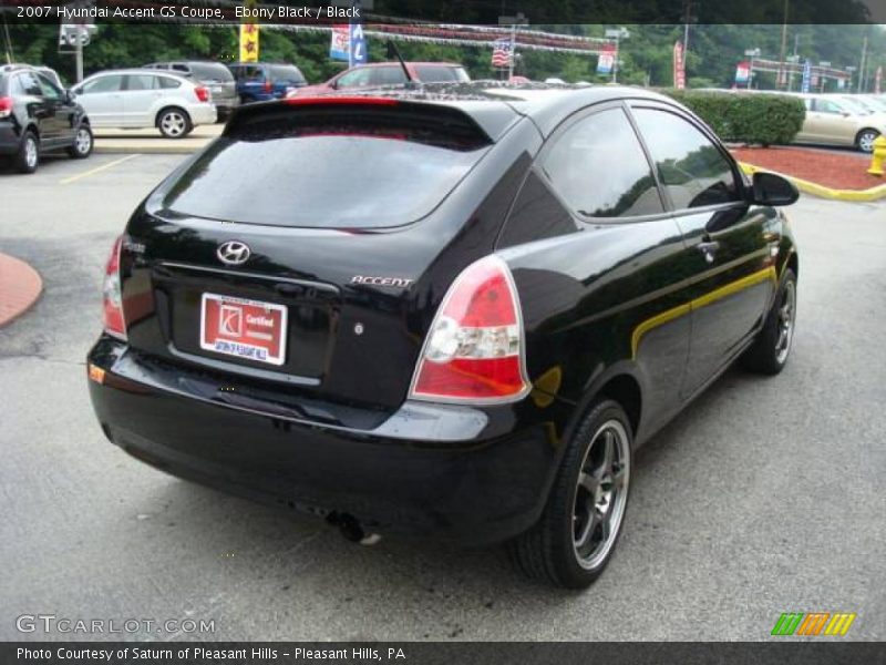 Ebony Black / Black 2007 Hyundai Accent GS Coupe