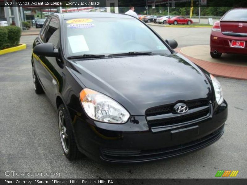 Ebony Black / Black 2007 Hyundai Accent GS Coupe