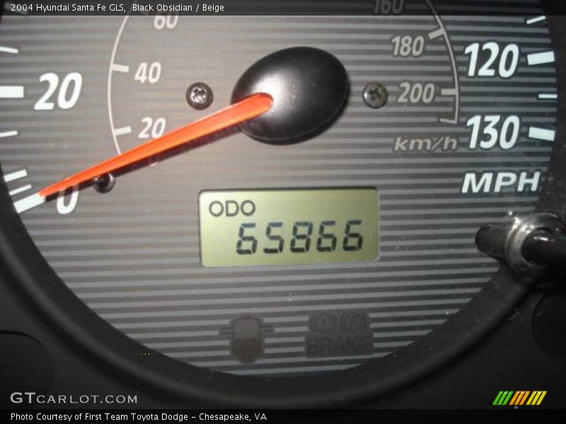 Black Obsidian / Beige 2004 Hyundai Santa Fe GLS