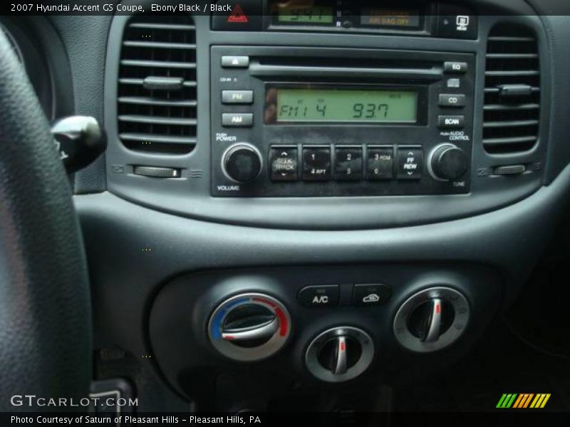 Ebony Black / Black 2007 Hyundai Accent GS Coupe