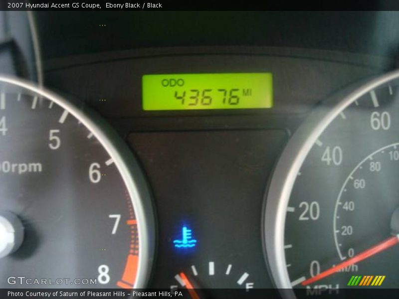 Ebony Black / Black 2007 Hyundai Accent GS Coupe