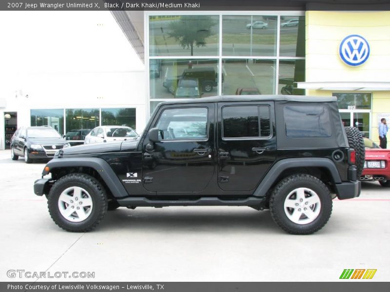 Black / Dark Khaki/Medium Khaki 2007 Jeep Wrangler Unlimited X