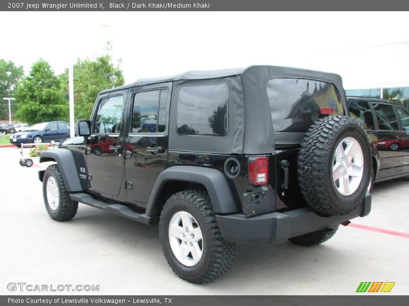 Black / Dark Khaki/Medium Khaki 2007 Jeep Wrangler Unlimited X