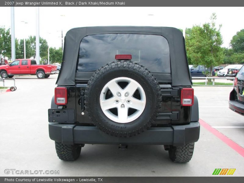 Black / Dark Khaki/Medium Khaki 2007 Jeep Wrangler Unlimited X