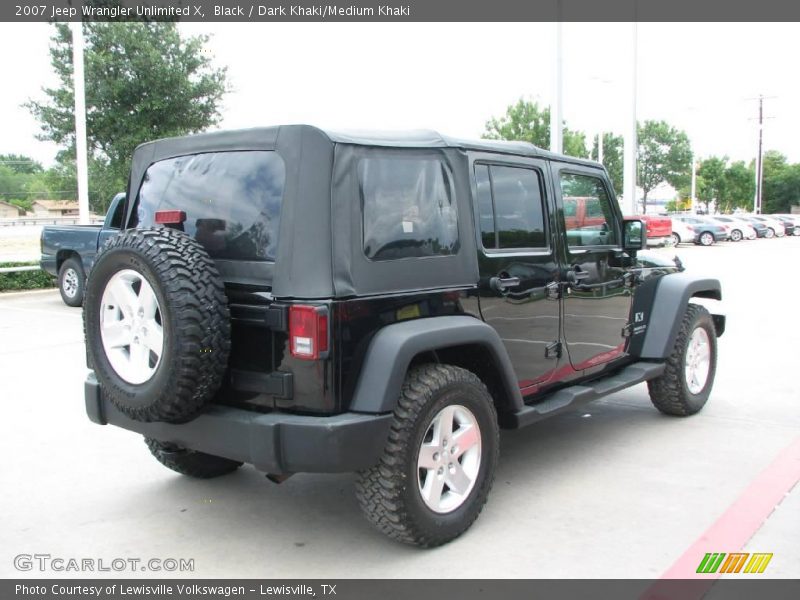 Black / Dark Khaki/Medium Khaki 2007 Jeep Wrangler Unlimited X