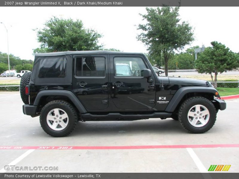 Black / Dark Khaki/Medium Khaki 2007 Jeep Wrangler Unlimited X