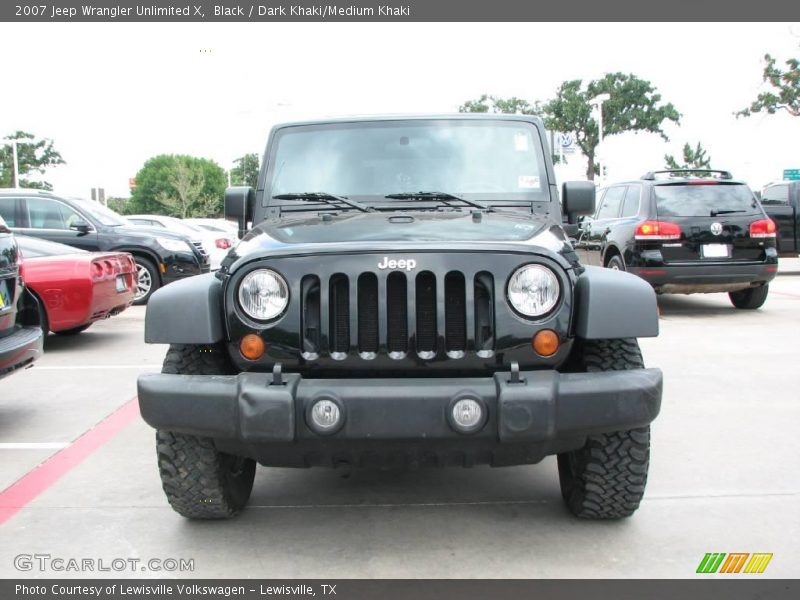 Black / Dark Khaki/Medium Khaki 2007 Jeep Wrangler Unlimited X