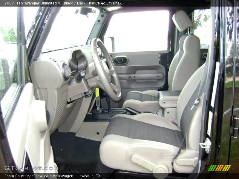 Black / Dark Khaki/Medium Khaki 2007 Jeep Wrangler Unlimited X