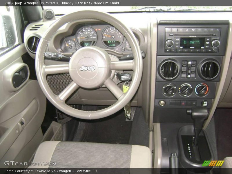Black / Dark Khaki/Medium Khaki 2007 Jeep Wrangler Unlimited X