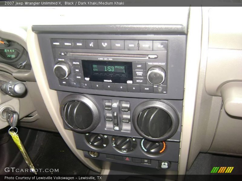 Black / Dark Khaki/Medium Khaki 2007 Jeep Wrangler Unlimited X