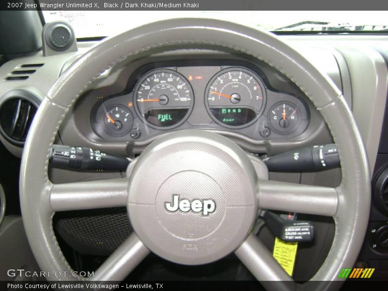 Black / Dark Khaki/Medium Khaki 2007 Jeep Wrangler Unlimited X