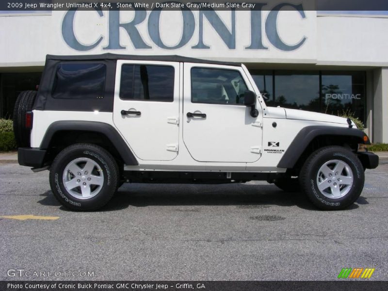 Stone White / Dark Slate Gray/Medium Slate Gray 2009 Jeep Wrangler Unlimited X 4x4