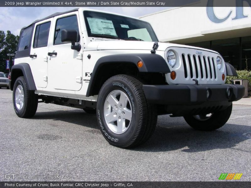 Stone White / Dark Slate Gray/Medium Slate Gray 2009 Jeep Wrangler Unlimited X 4x4