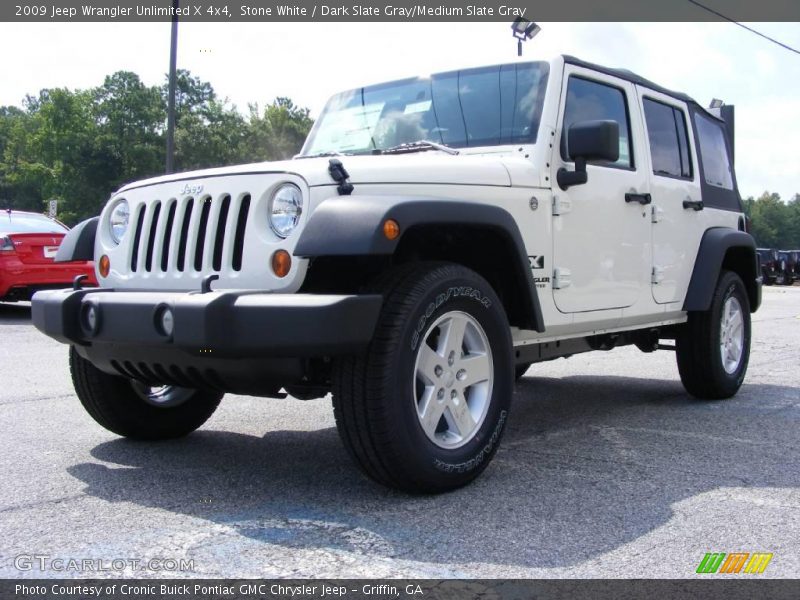 Stone White / Dark Slate Gray/Medium Slate Gray 2009 Jeep Wrangler Unlimited X 4x4