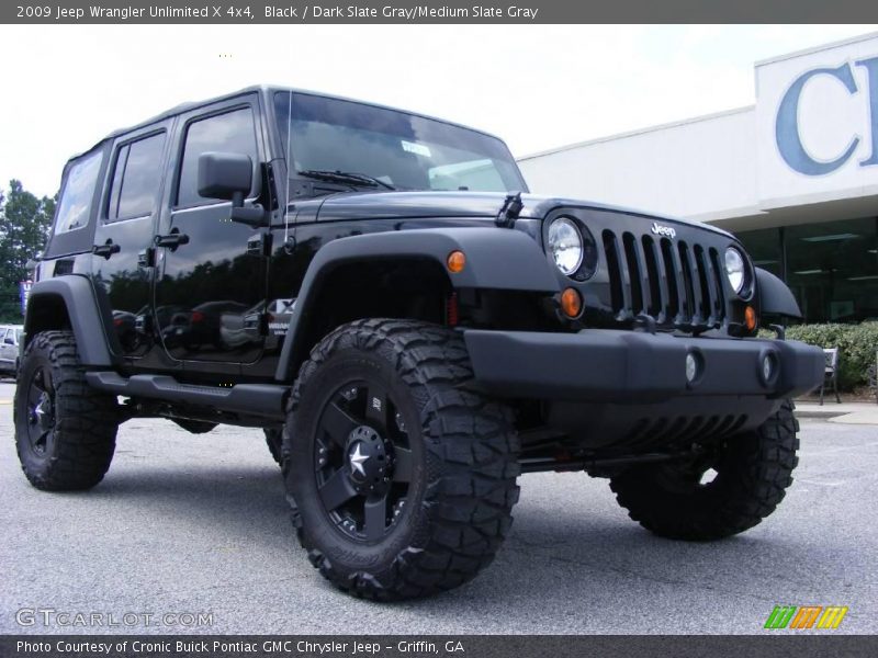 Black / Dark Slate Gray/Medium Slate Gray 2009 Jeep Wrangler Unlimited X 4x4