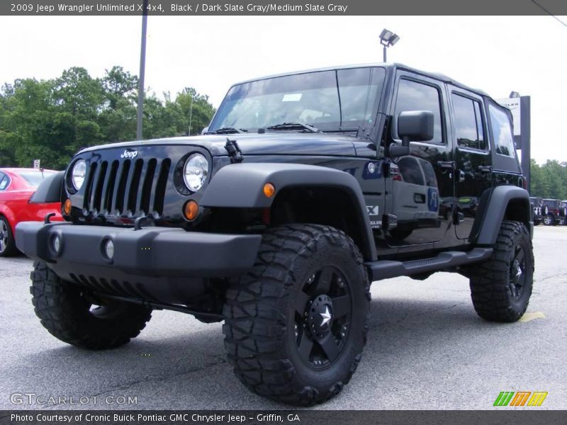 Black / Dark Slate Gray/Medium Slate Gray 2009 Jeep Wrangler Unlimited X 4x4