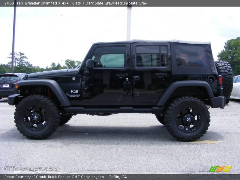 Black / Dark Slate Gray/Medium Slate Gray 2009 Jeep Wrangler Unlimited X 4x4