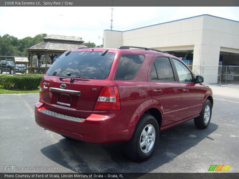 Spicy Red / Gray 2008 Kia Sorento LX
