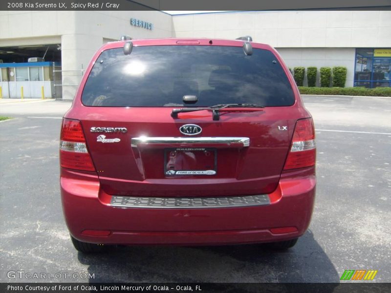 Spicy Red / Gray 2008 Kia Sorento LX