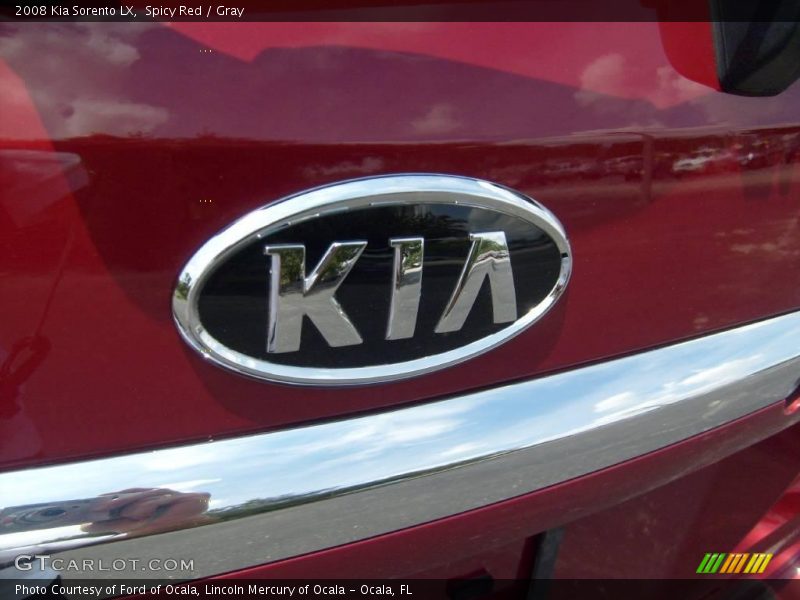 Spicy Red / Gray 2008 Kia Sorento LX