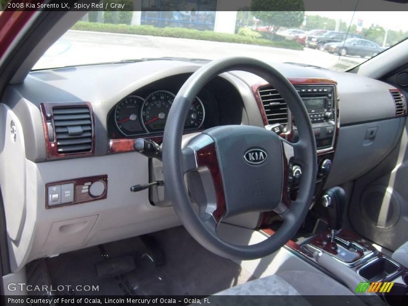Spicy Red / Gray 2008 Kia Sorento LX