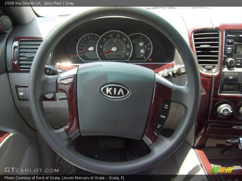 Spicy Red / Gray 2008 Kia Sorento LX