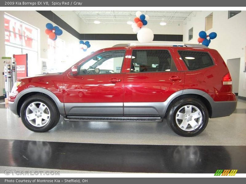 Spicy Red / Gray 2009 Kia Borrego EX V8