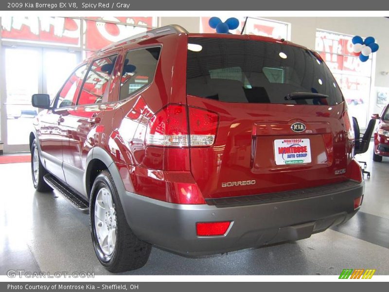 Spicy Red / Gray 2009 Kia Borrego EX V8