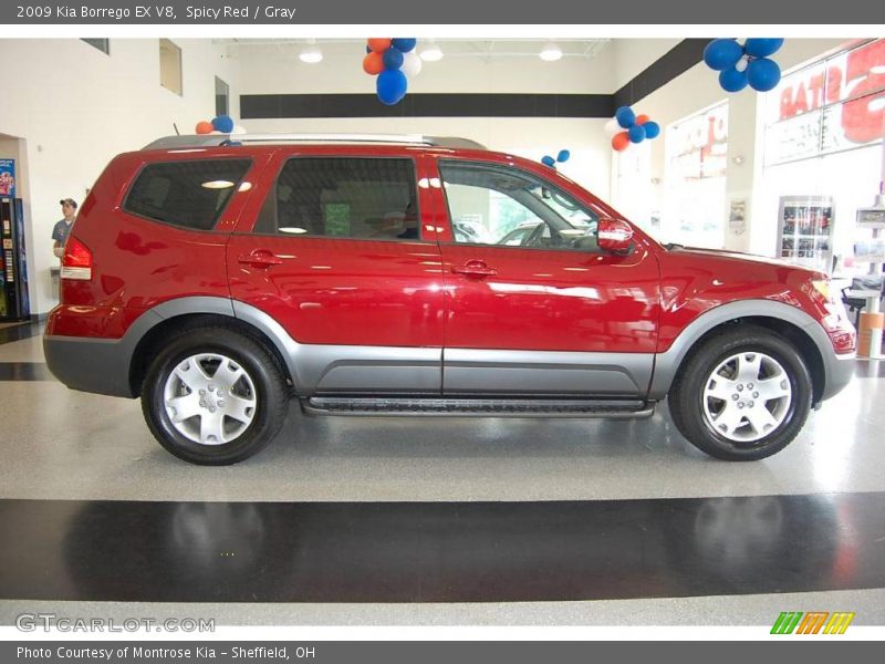 Spicy Red / Gray 2009 Kia Borrego EX V8