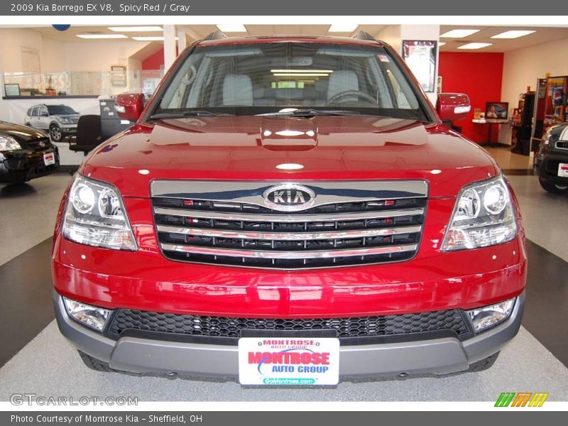 Spicy Red / Gray 2009 Kia Borrego EX V8