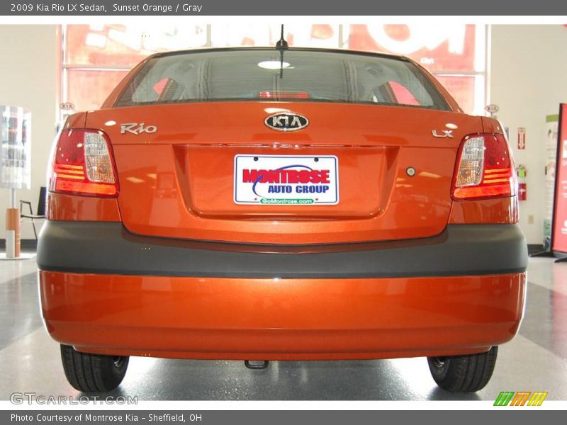 Sunset Orange / Gray 2009 Kia Rio LX Sedan